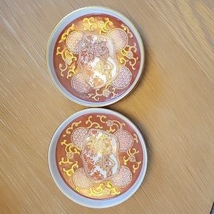 Pair of Vintage Hand Painted Imari Bowls